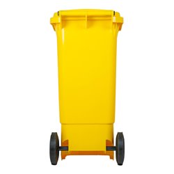 STIER 2-Rad-Müllgroßbehälter 80 l gelb BxTxH 445x520x939 mm