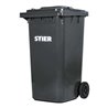 STIER 2-Rad-Müllgroßbehälter 240 l grau BxTxH 576x720x1067 mm