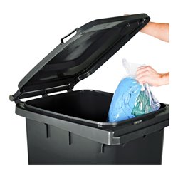 STIER 2-Rad-Müllgroßbehälter 240 l grau BxTxH 576x720x1067 mm