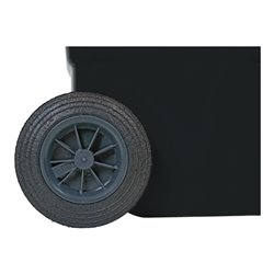 STIER 2-Rad-Müllgroßbehälter 240 l grau BxTxH 576x720x1067 mm