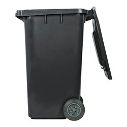 STIER 2-Rad-Müllgroßbehälter 240 l grau BxTxH 576x720x1067 mm