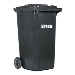 STIER 2-Rad-Müllgroßbehälter 240 l grau BxTxH 576x720x1067 mm