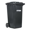 STIER 2-Rad-Müllgroßbehälter 240 l grau BxTxH 576x720x1067 mm
