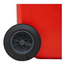 STIER 2-Rad-Müllgroßbehälter 120 l rot BxTxH 475x550x930 mm