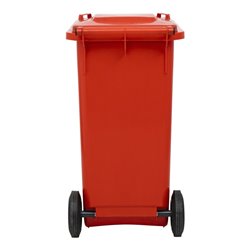 STIER 2-Rad-Müllgroßbehälter 120 l rot BxTxH 475x550x930 mm