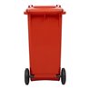 STIER 2-Rad-Müllgroßbehälter 120 l rot BxTxH 475x550x930 mm