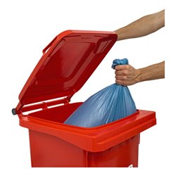 STIER 2-Rad-Müllgroßbehälter 120 l rot BxTxH 475x550x930 mm