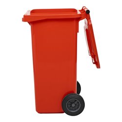 STIER 2-Rad-Müllgroßbehälter 120 l rot BxTxH 475x550x930 mm