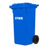 STIER 2-Rad-Müllgroßbehälter 120 l blau BxTxH 475x550x930 mm