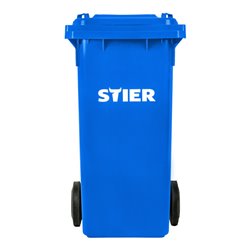 STIER 2-Rad-Müllgroßbehälter 120 l blau BxTxH 475x550x930 mm