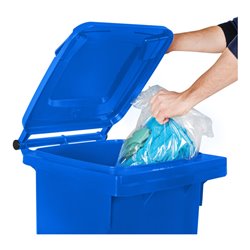 STIER 2-Rad-Müllgroßbehälter 120 l blau BxTxH 475x550x930 mm