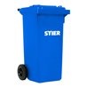 STIER 2-Rad-Müllgroßbehälter 120 l blau BxTxH 475x550x930 mm