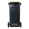 STIER 2-Rad-Müllgroßbehälter 120 l grau/gelb BxTxH 475x550x930 mm