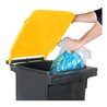 STIER 2-Rad-Müllgroßbehälter 120 l grau/gelb BxTxH 475x550x930 mm