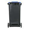 STIER 2-Rad-Müllgroßbehälter 240 l grau/blau BxTxH 576x720x1067 mm