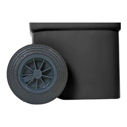 STIER 2-Rad-Müllgroßbehälter 120 l grau/blau BxTxH 475x550x930 mm