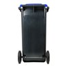 STIER 2-Rad-Müllgroßbehälter 120 l grau/blau BxTxH 475x550x930 mm