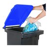 STIER 2-Rad-Müllgroßbehälter 120 l grau/blau BxTxH 475x550x930 mm
