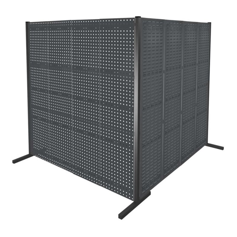 Kappes Trennwand RasterPlan Doppelfeld 90° H2000 mm RAL 7016 4 LP 4 SP