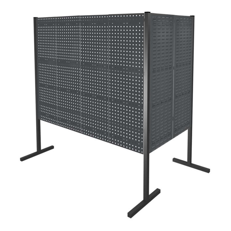 Kappes Trennwand RasterPlan Doppelfeld 90° H1500 mm RAL 7016 3 LP 3 SP