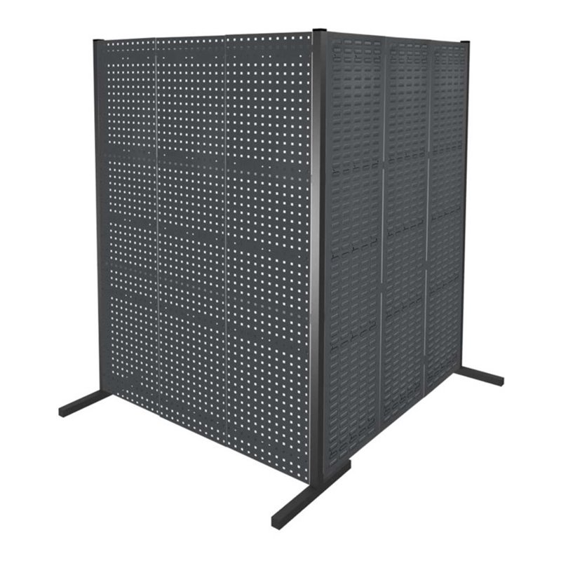 Kappes Trennwand RasterPlan Doppelfeld 90° H2000 mm RAL 7016 4 LP 2 SP