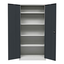 STIER Universalschrank mit 4 Fachböden 1950x920x420mm anthrazitgrau verschweißt