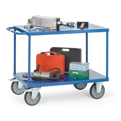 fetra Tischwagen 2400B mit Stahlblech-Plattformen - Tragkraft 500kg TPE-Reifen