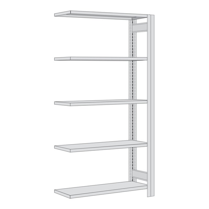 Regalwerk BERT Lagerregal Anbaufeld HxBxT 2000x1005x600mm 5 Fachböden Fachlast 350kg