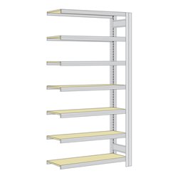 Regalwerk BERT Archivregal Anbaufeld HxBxT 2500x1285x300mm