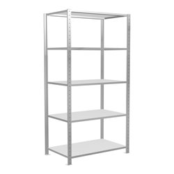 Schulte Grundregal Steckregal MULTIplus85 2000 x 1000 x 600 mm 5 Fachböden Kreuzstrebe RAL 7035 lichtgrau