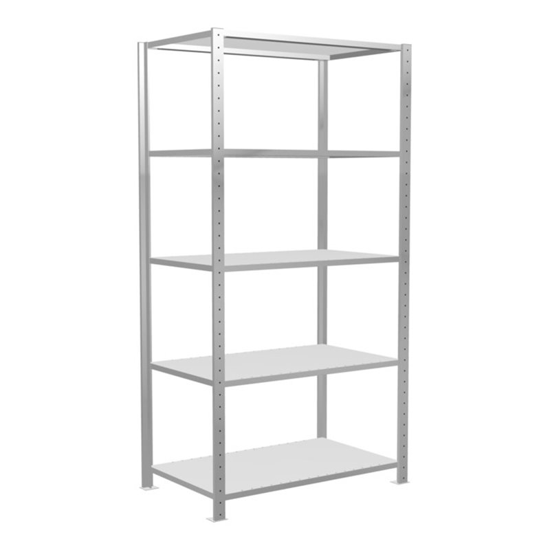 Schulte Grundregal Steckregal MULTIplus85 2000 x 1000 x 600 mm 5 Fachböden Kreuzstrebe RAL 7035 lichtgrau