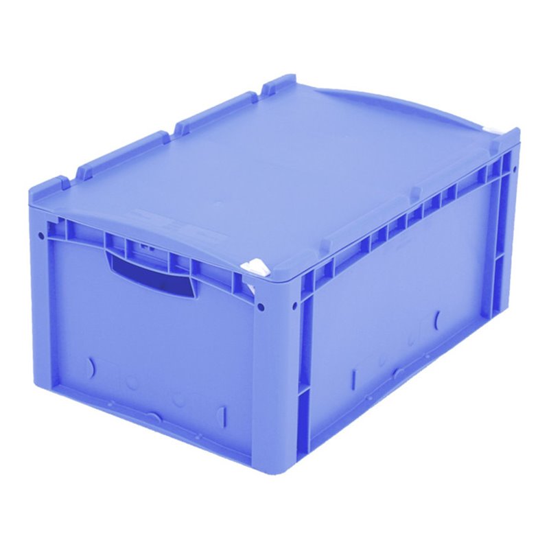 Bito Eurostapelbehälter XL mit Deckel und Verschluss XL 64271ASDV L600xB400xH288 mm, blau
