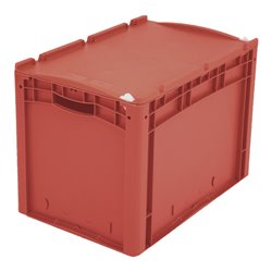 Bito Eurostapelbehälter XL mit Deckel und Verschluss XL 64421ASDV L600xB400xH438 mm, rot