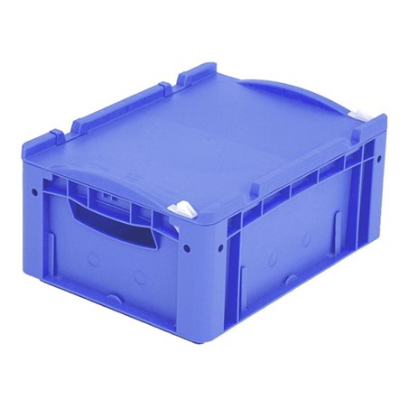 Bito Eurostapelbehälter XL mit Deckel und Verschluss XL 43171ASDV L400xB300xH188 mm, blau