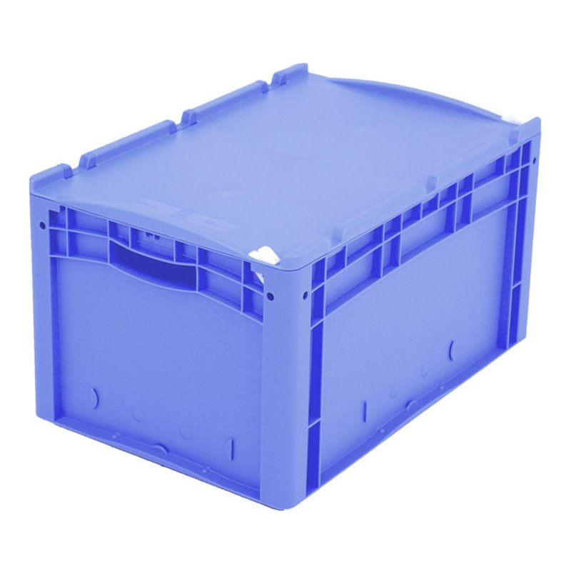 Bito Eurostapelbehälter XL mit Deckel und Verschluss XL 64321ASDV L600xB400xH338 mm, blau