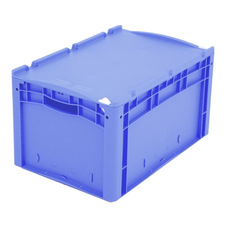 Bito Eurostapelbehälter XL mit Deckel und Verschluss XL 64321ASDV L600xB400xH338 mm, blau