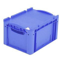 Bito Eurostapelbehälter XL mit Deckel und Verschluss XL 43221ASDV L400xB300xH238 mm, blau