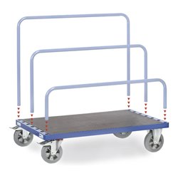 fetra Plattenwagen 4465-1 - ohne Bügel - Tragkraft 1200kg Elastic-Reifen