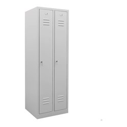 STIER Garderobenspind 2 Abteile 1800x590x500mm lichtgrau