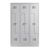STIER Z-Garderobenspind Premium mit Sockel 6 Abteile Zylinderschloss lichtgrau