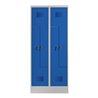 STIER Z-Garderobenspind Premium mit Sockel 4 Abteile Zylinderschloss lichtgrau/enzianblau