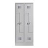 STIER Z-Garderobenspind Premium mit Sockel 4 Abteile Zylinderschloss lichtgrau
