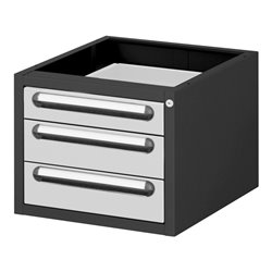 STIER Unterschrank Container Premium mit 3 Schubladen BxTxH 480x600x395 mm