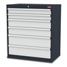 STIER Schubladenschrank mit 6 Schubladen BxTxH 900x575x1020 mm RAL 7016 / RAL 7035
