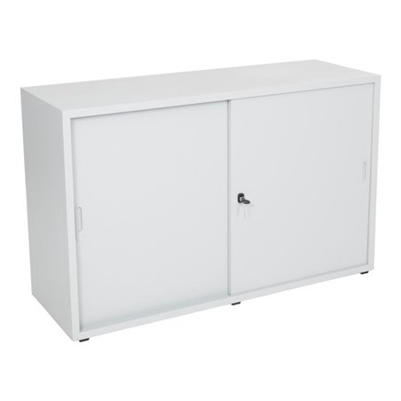 STIER Schiebetürenschrank HxBxT 750x1200x420mm lichtgrau