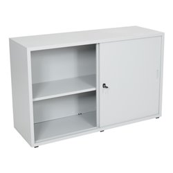 STIER Schiebetürenschrank HxBxT 750x1200x420mm lichtgrau