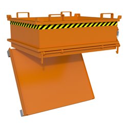 Bauer Südlohn Mini-Klappbodenbehälter MSB 400, lackiert, Gelborange