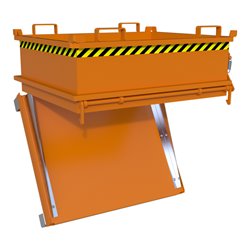 Bauer Südlohn Mini-Klappbodenbehälter MSB 400, lackiert, Gelborange