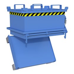 Bauer Südlohn Mini-Klappbodenbehälter MSB 150, lackiert, Lichtblau