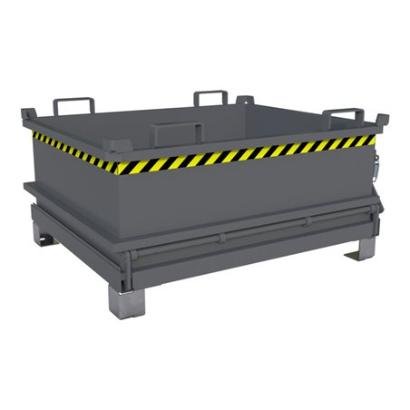 Bauer Südlohn Mini-Klappbodenbehälter MSB 400, lackiert, Mausgrau